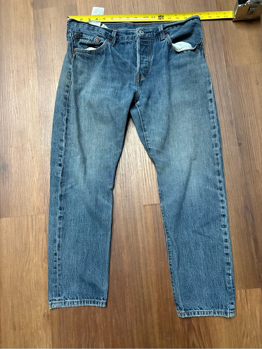 Levis 501 CT Jeans 30x32 Blue Denim Customized Tapered Button Fly Classic